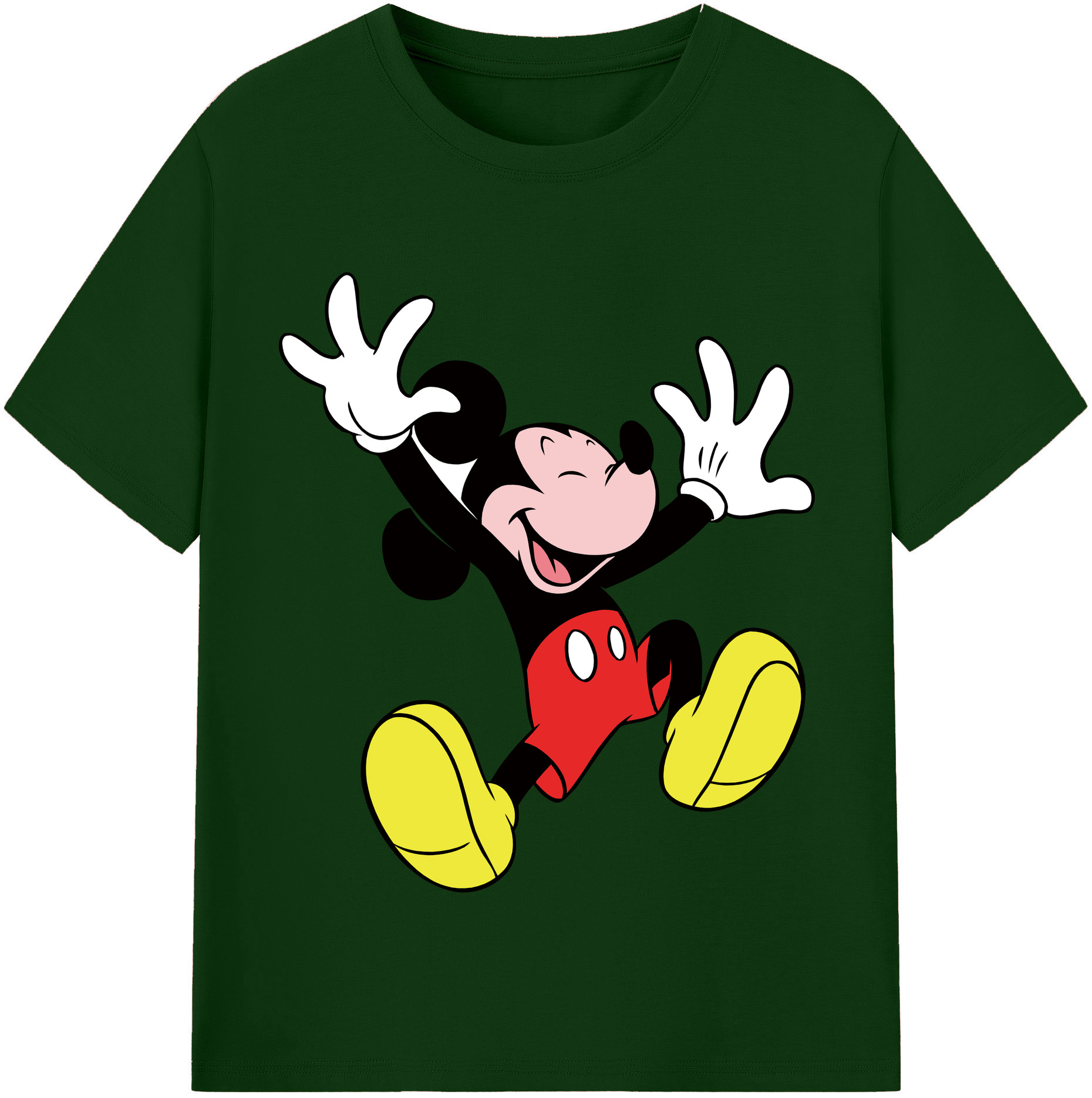 （画像用） ミッキーマウス Mickey Mouse 綿100％半袖Tシャツ（フロントプリント）